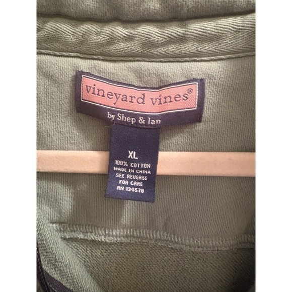Vineyard Vines Pullover Jacket Quarter Zip Teal Green Size XL - Picture 3 of 6
